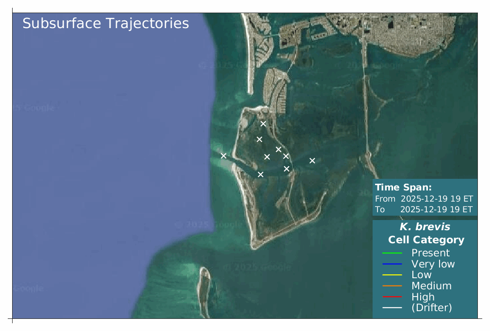 Tampa Bay Watch Lower Water Column HAB Trajectories